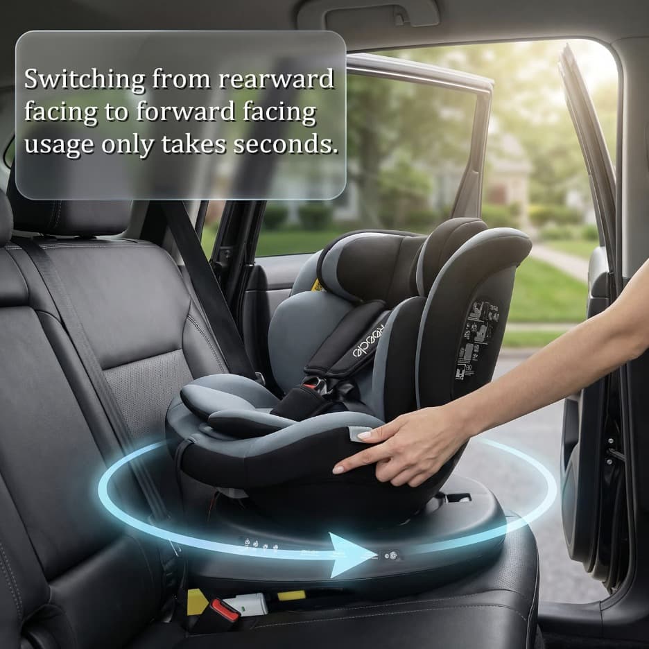 Reecle - Seggiolino auto con ISOFIX - 40-150 cm, <36 kg - 2