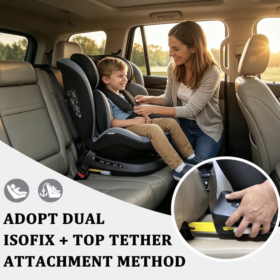 Reecle - Seggiolino auto con ISOFIX - 40-150 cm, <36 kg - 4