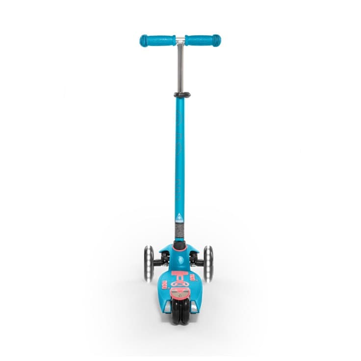 Maxi Micro Deluxe LED Scooter + Micro Helmet Blue Size Medium (52 - 56cm)