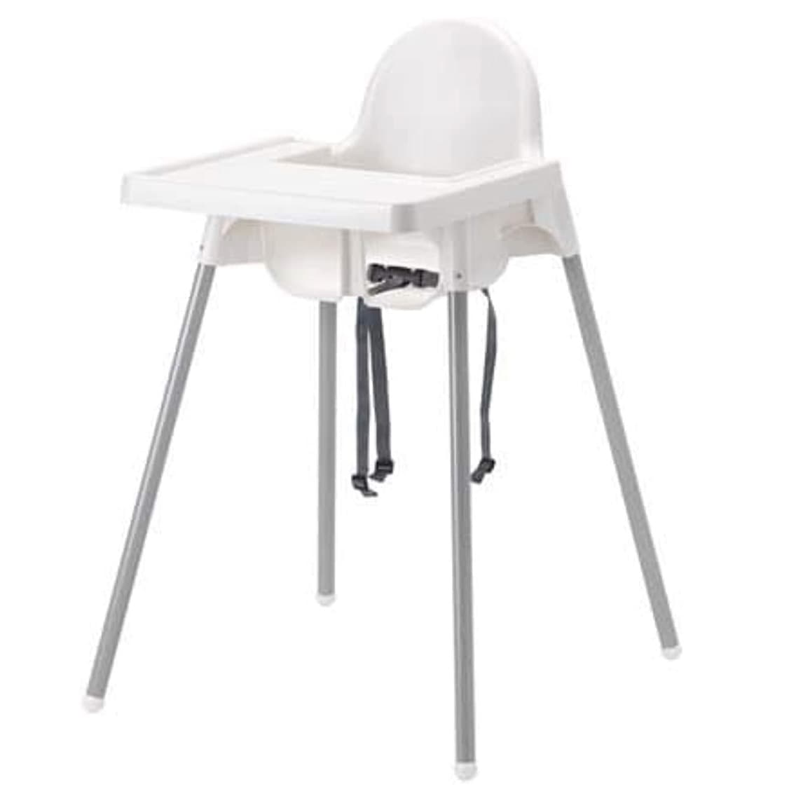 ANTILOP Highchair with tray, white/white