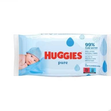Huggies pure 99% water Baby (56wipes )