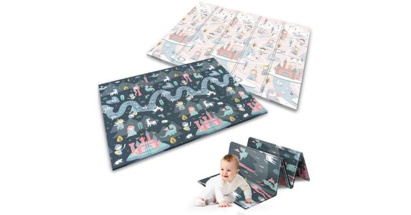 Nukido Foldable Play Mat, 150x200cm - Princess and Dragon