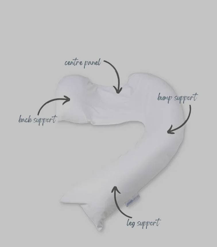 Dreamgenii Pregnancy, Support and Feeding Pillow - White