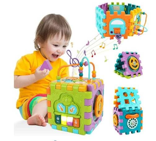 Activity Cube Baby Toys, 6 in 1 Musical Activity Cube Educational Toy (6 -36 months)