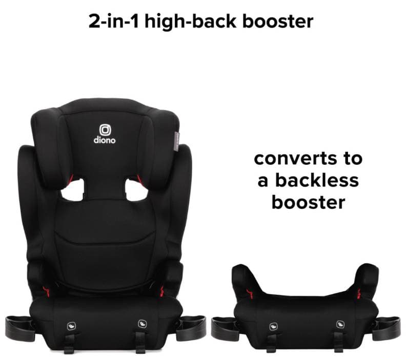 Cambria 2XT 2-in-1 High-Back Booster - Black Car Seat 40 - 120 lb - 2