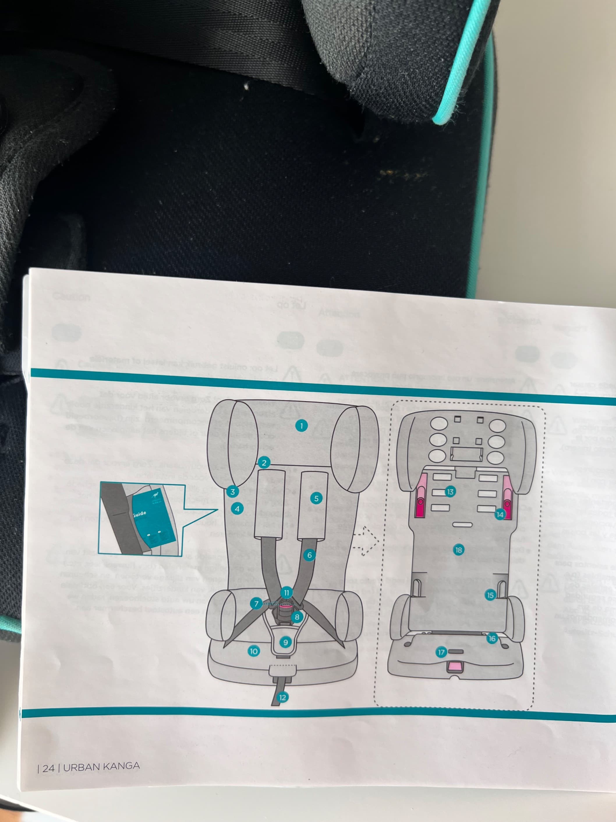 Seggiolino auto da viaggio pieghevole Urban Kanga Wallaroo / Da 4 a 12 anni - 2