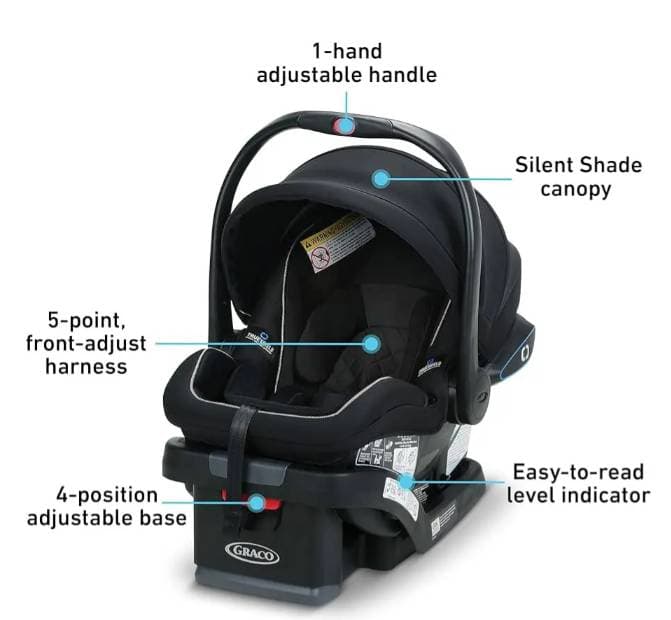 Seggiolino auto per neonati Graco SnugRide SnugLock 35 LX/Fino a 35 libbre - 15 kg - 3