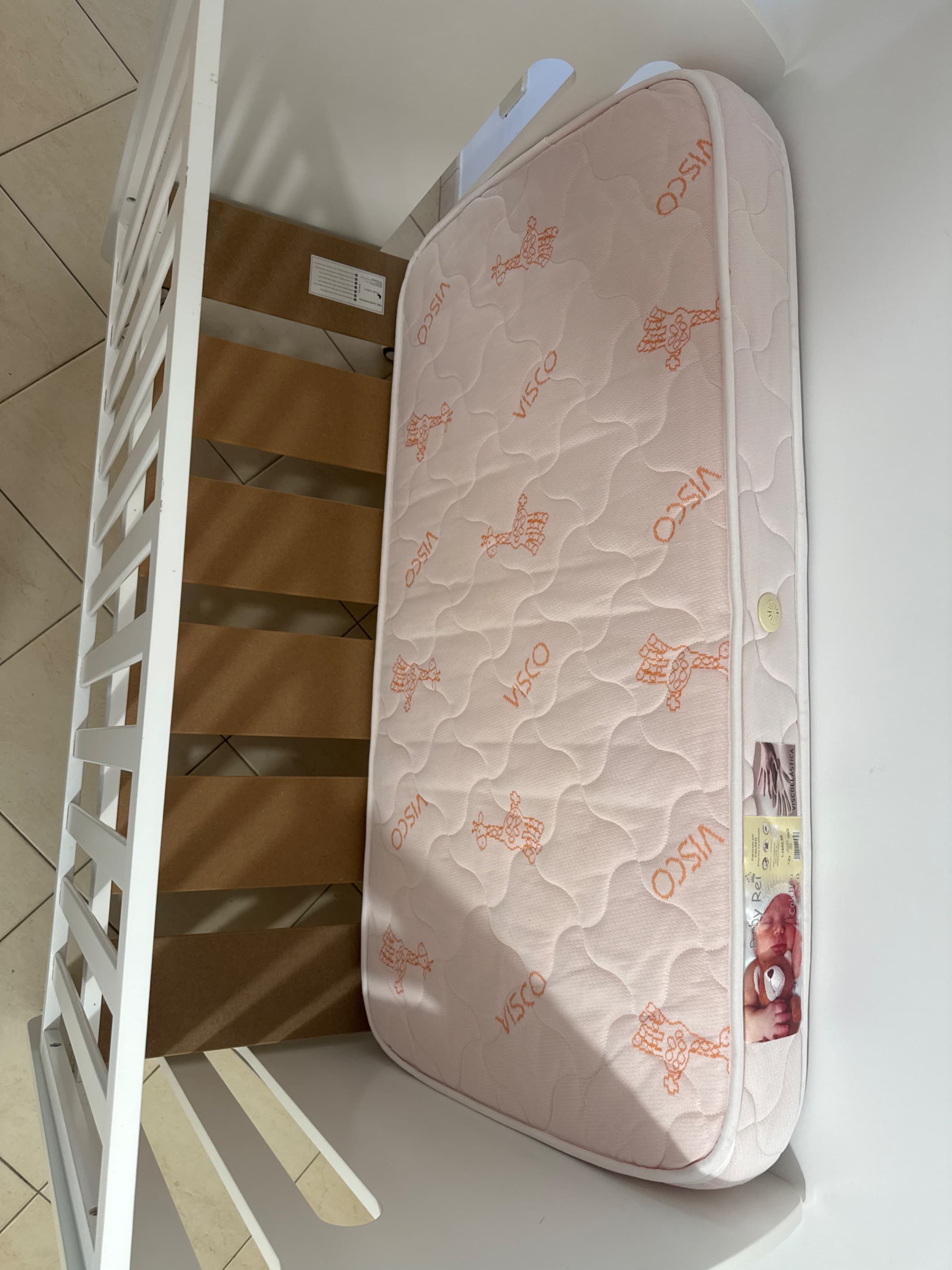 White wooden cot - 2