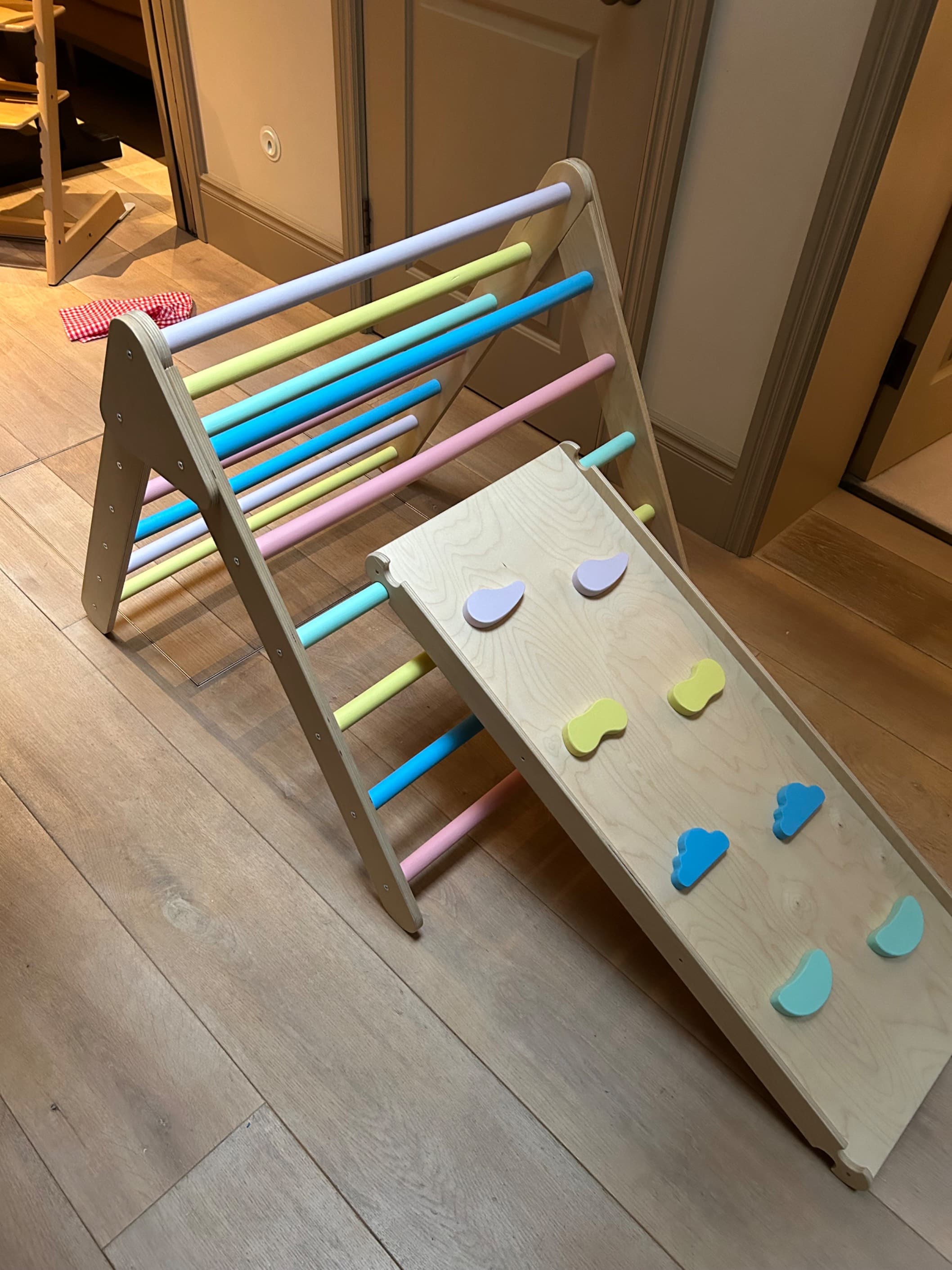 Active-Tots Pikler Style Wooden Climbing Triangle & Slide