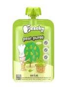 Pear puree pouch