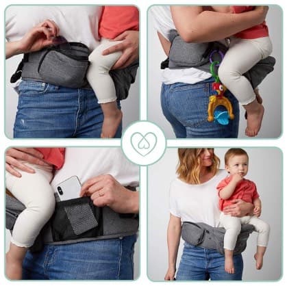 Tushbaby - Safety-Certified Hip Seat Baby Carrier up to 44lbs - 4