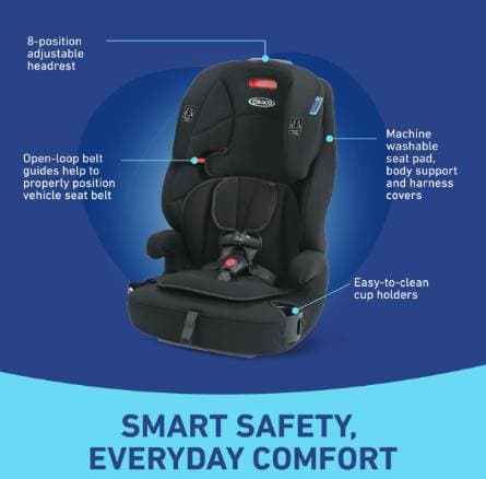 Seggiolino rialzato Graco Tranzitions 3 in 1 con imbracatura / fino a 45 kg - 4