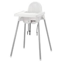 Highchair with tray and safety belt