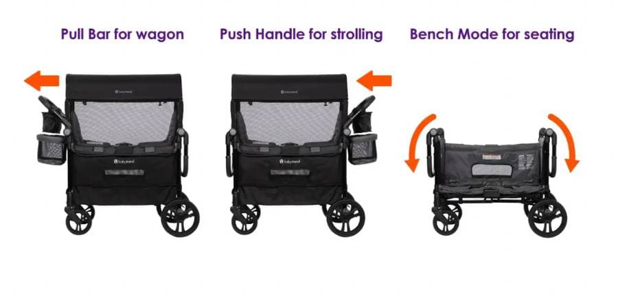 BABY TREND Quest PLUS 3-in-1 Stroller Wagon - 2