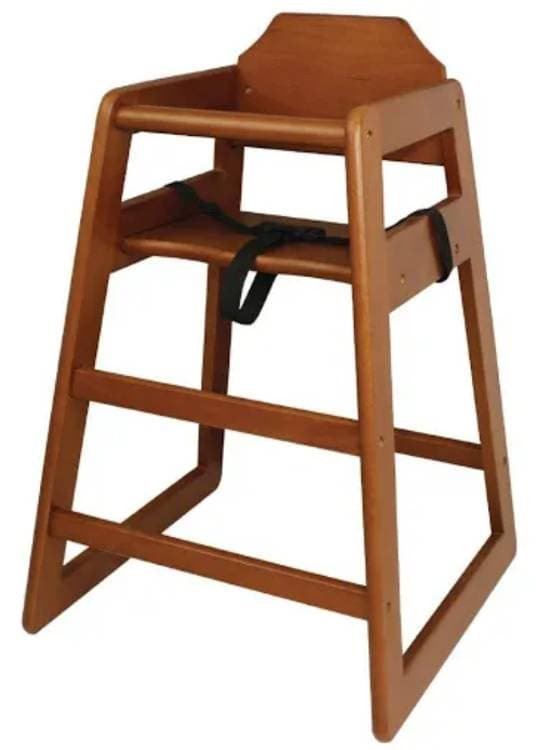 High chair/feeder made of solid wood for babies and children