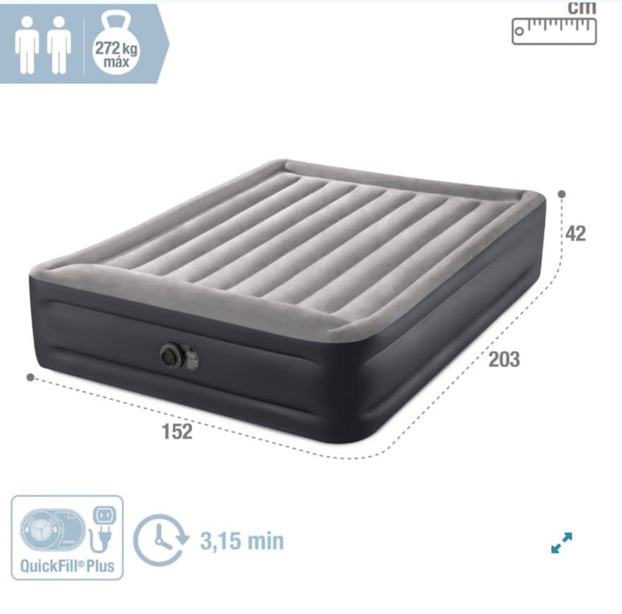 Colchón matrimonio hinchable intex - 3
