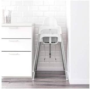 Ikea ANTILOP White Highchair with Tray - 2