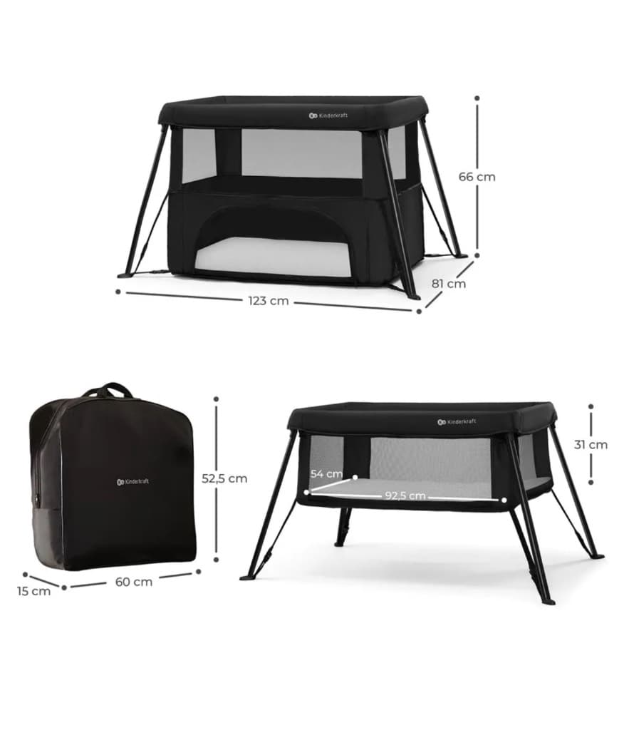 3 in 1 super stylish Travel cot (kinderkraft)