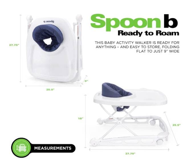Joovy Spoon B Baby Walker e centro attività - Adatto a bambini fino a 30 libbre - 2