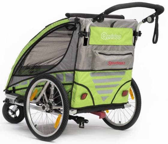 Qeridoo Sportrex 2 — Rimorchio per bici e passeggino a 2 posti - 2