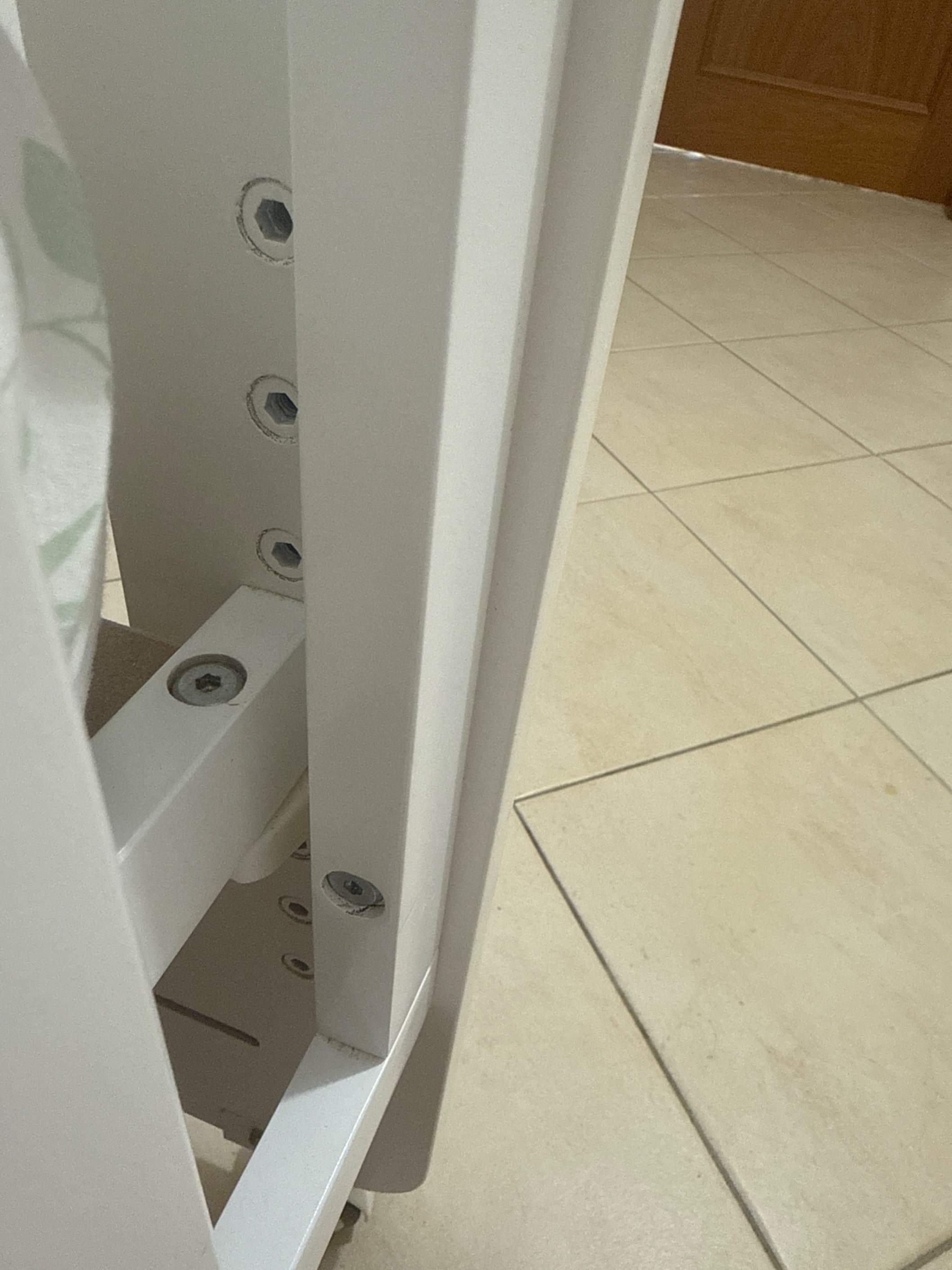 White wooden cot - 4