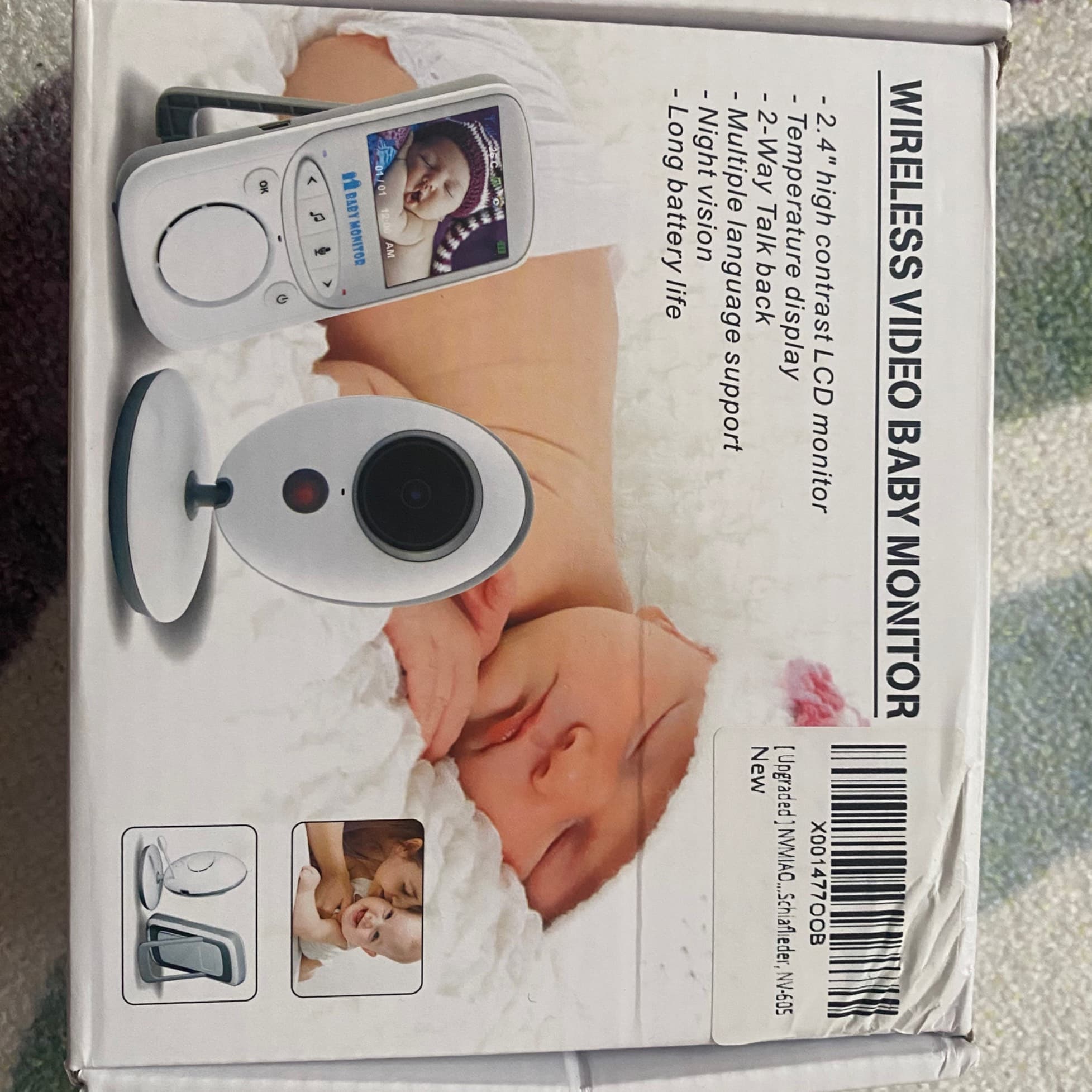 Baby monitor NVMIAO da 2,4 pollici - 2