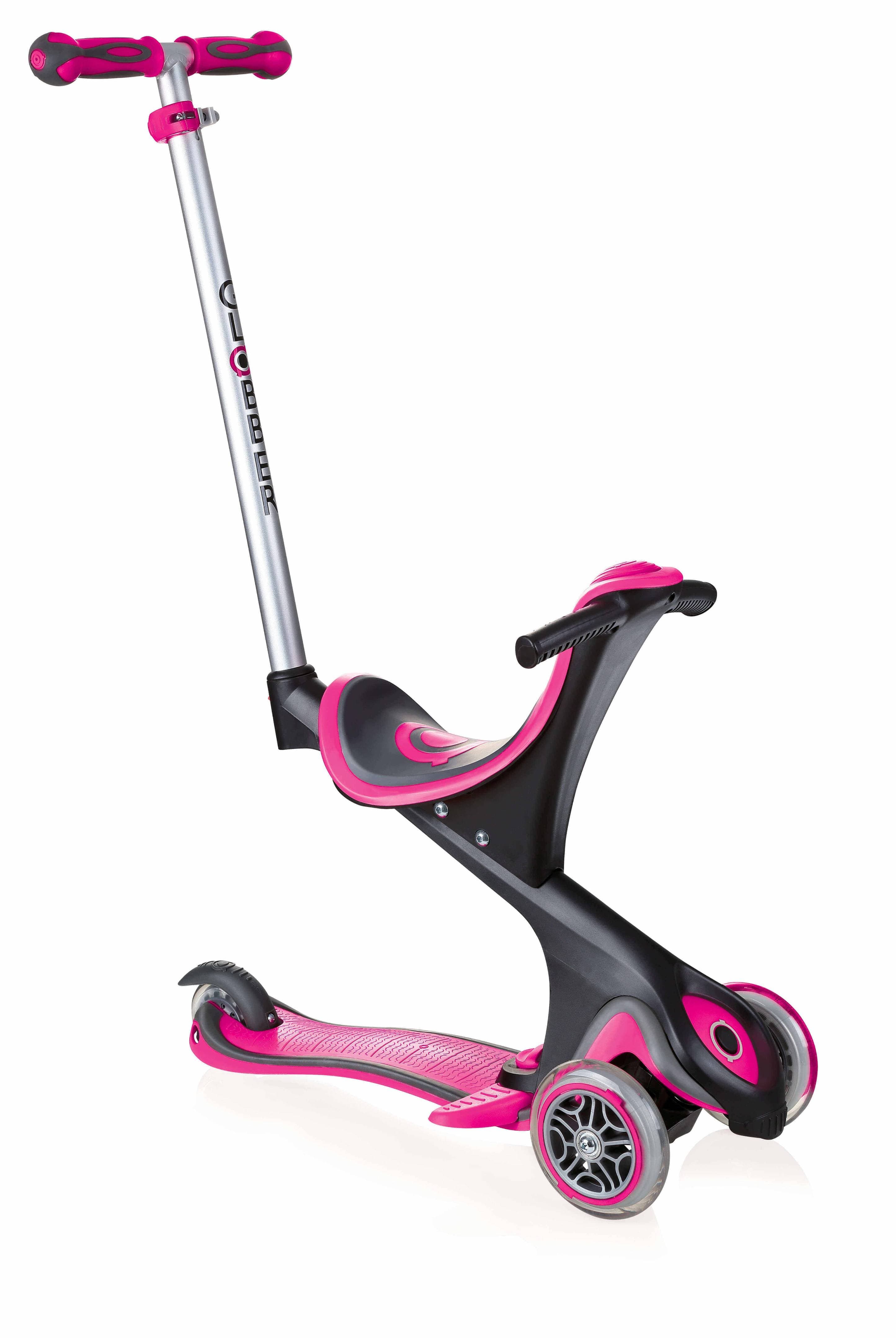 Globber Go Up Deluxe Pink Convertible 3 Wheel Scooter (1-5 years) - 1
