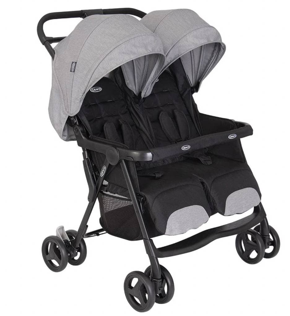 Graco duorider twin stroller steeple grey