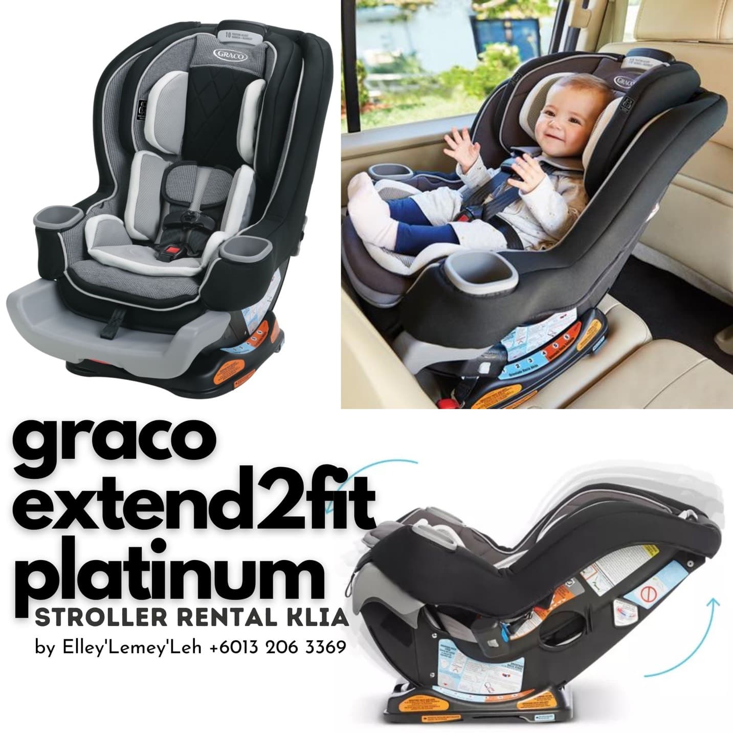 GRACO extend2fit 4in1 platinum car seat - 5