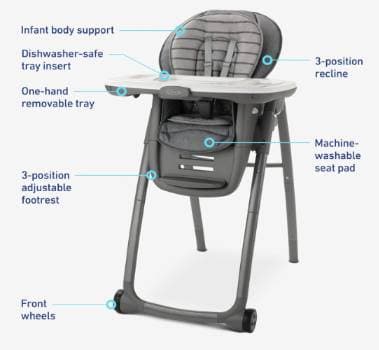 Seggiolone pieghevole 7 in 1 Graco Table 2 Table Premier - 3