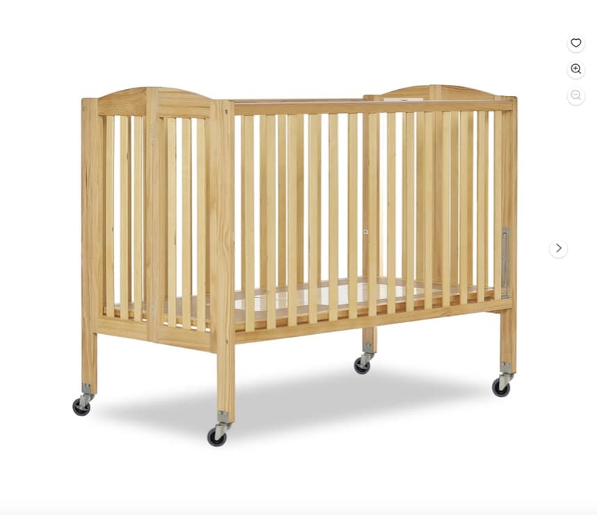 Full Size Folding Crib + Mattress and Linens