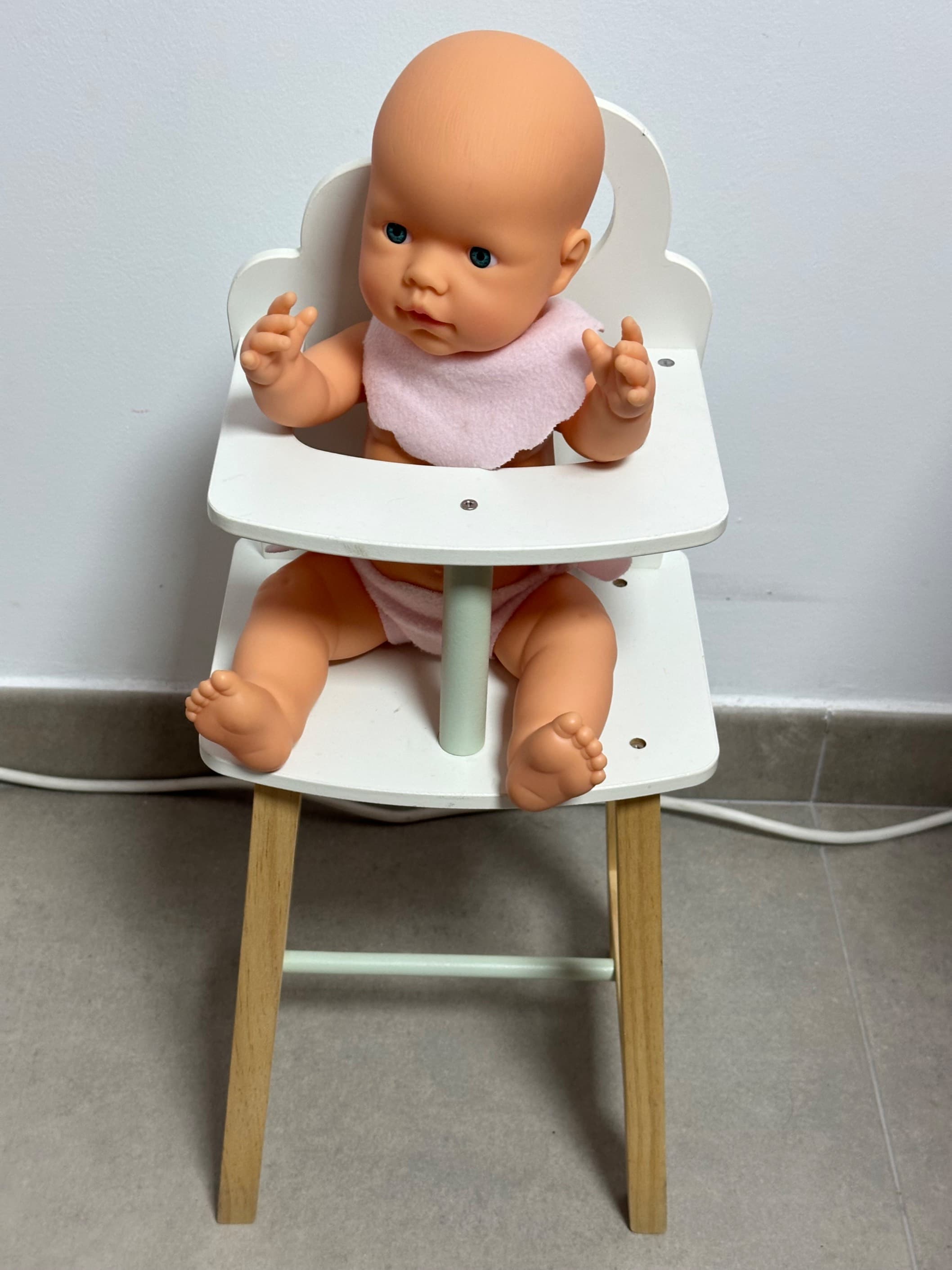 Trona madera muñeco de juguete con muñeco - 2