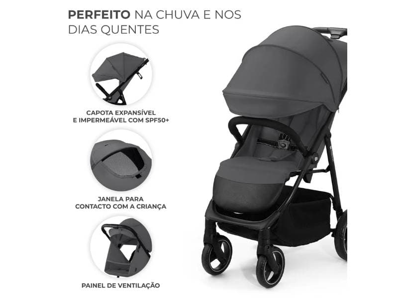 Kinderkraft Stroller (Grey) - 3