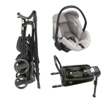 (COMBINACIÓN) Asiento de coche, marco de cochecito y base Isofix (para niños de hasta 13 kg)