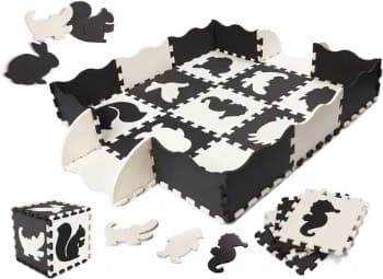 Foam puzzle black&white animals