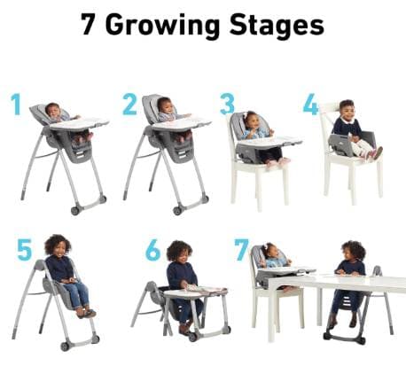 Seggiolone pieghevole 7 in 1 Graco Table 2 Table Premier - 2
