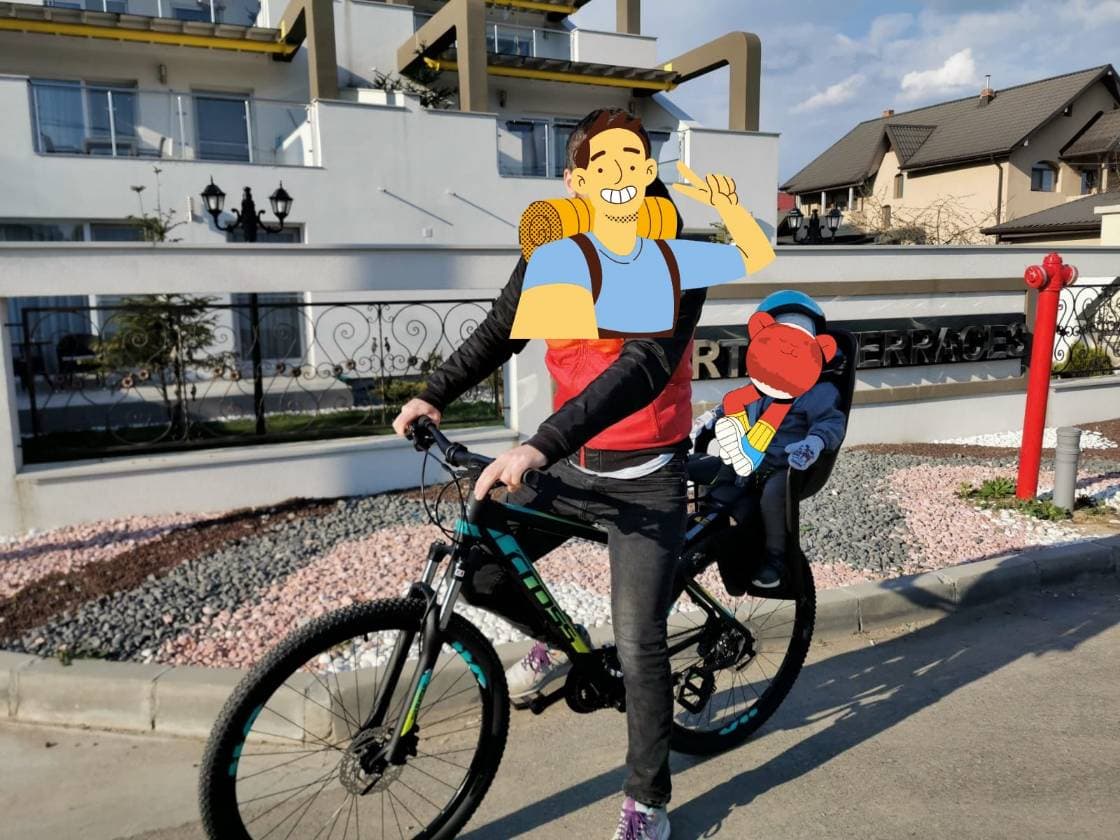 Mountain Bike with back kid seat