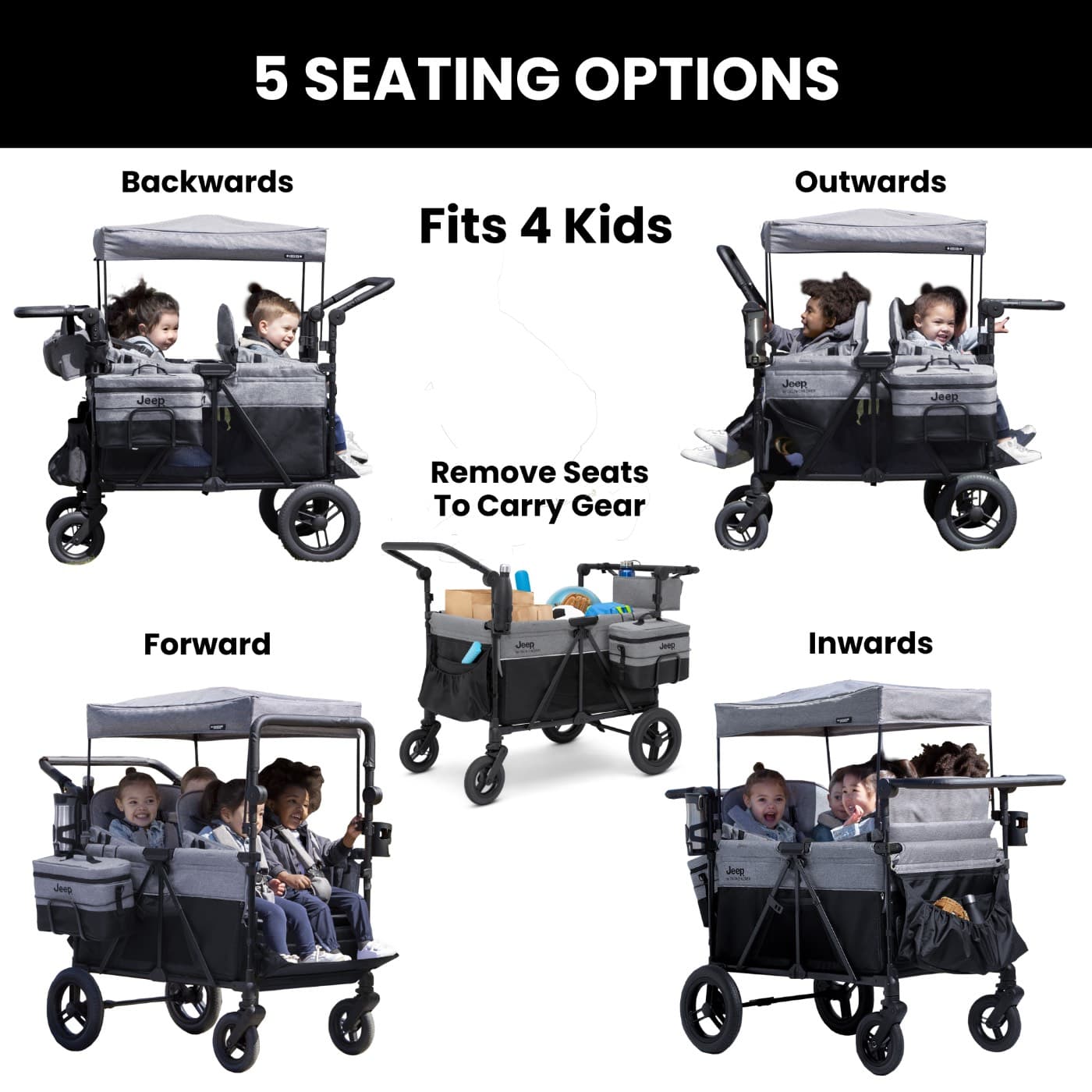 Passeggino Jeep wagon 4 posti - 2