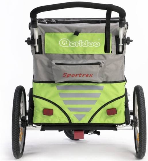 Qeridoo Sportrex 2 — Rimorchio per bici e passeggino a 2 posti - 3
