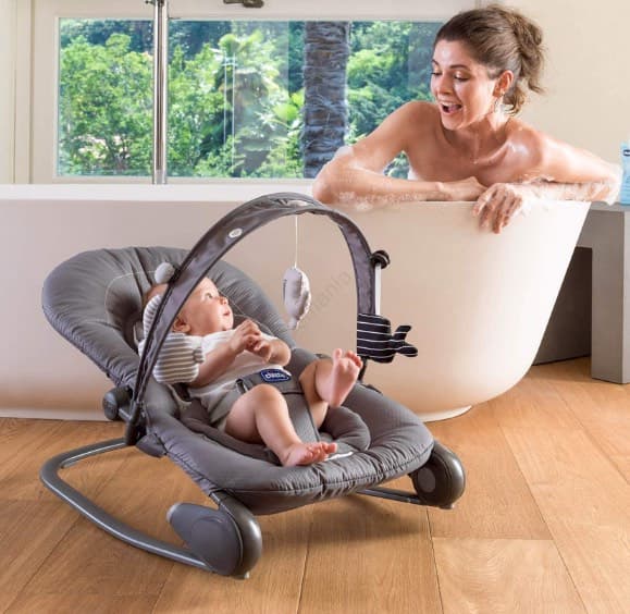 Chicco Bouncer Hoopla/Grigio con giocattoli - 2