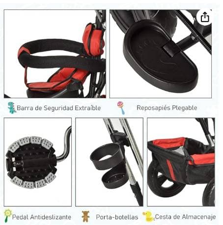 «Triciclo per bambini HOMCOM/Triciclo per bambini HOMCOM - 3