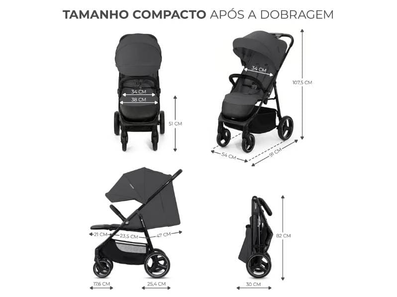 Kinderkraft Stroller (Grey) - 4