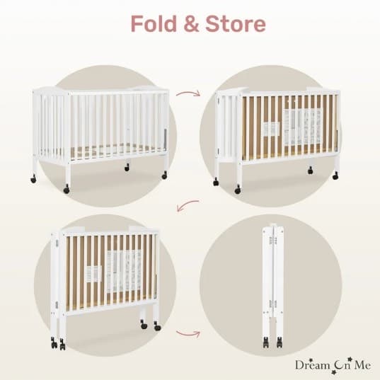 Dream On Me Foldable Crib / Up to 50 lbs - 3